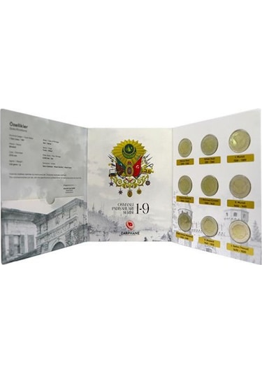 Agakulche Osmanlı Padişahları Bimetal 9'lu Para Seti