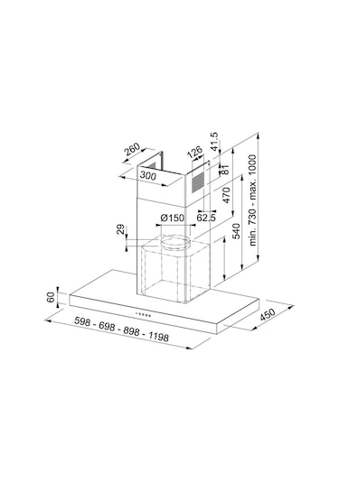 Franke Format FDF EG6 90 XS Duvar Tipi 90 CM Davlumbaz