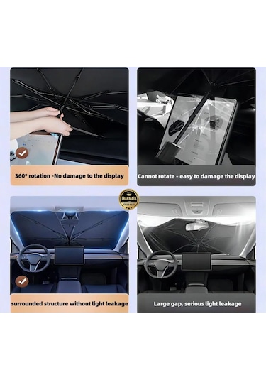 Renault Megane 3 Hb 2009-2010-2011-2012-2013-2014-2015-2016 Bükülen Saplı Oto Güneşlik Şemsiye