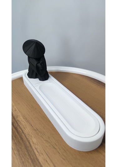 Tütsülük, Oda Kokusu Tütsülük Samuray Şeklinde Dekoratif Biblo Hediyelik Çubuk Tütsülük Siyah