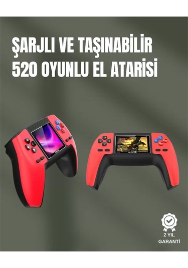 P5 Gamepad Konsol Nostaljik Oyun Deneyimi, 520 Klasik Oyun Seçeneği