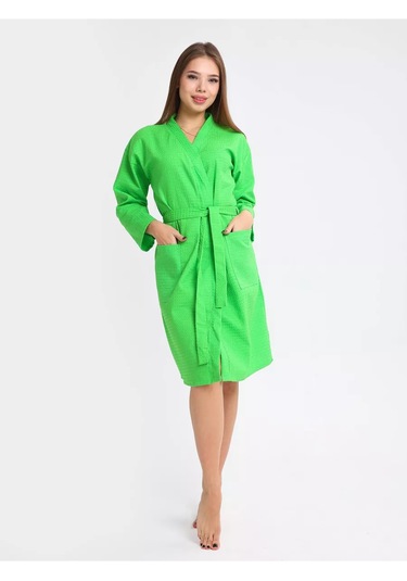 Inteteks Vafelli Kimonolu Banyo Bornozu, Hamam Ve Sauna İç 191939402 Gri