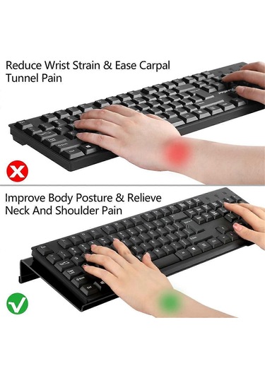 Masa İçin Akrilik Klavye Standı, Klavye Yükseltici, Masa İçin Klavye Tutucu, De