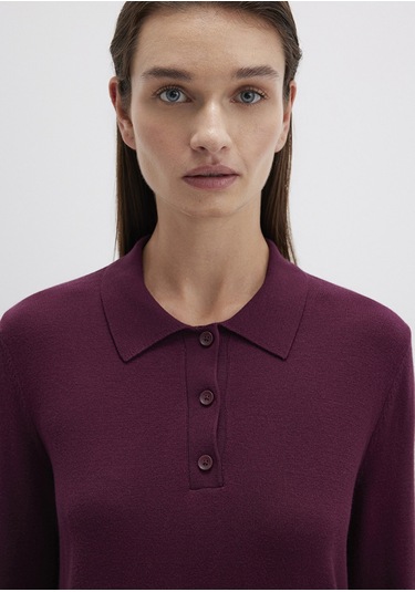 Mavi - Bordo Triko Polo 1710712-87830 Bordo