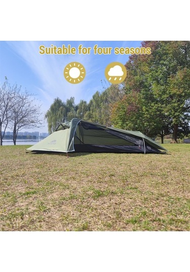 Pazly 1 Kişilik Ultra Hafif 4 Mevsim Kamp Çadırı - Fırtına Ve Sivrisinek Korumalı, 112 Karakter, Çok Renkli Çok Renkli