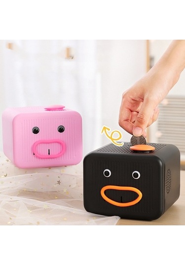 Tongxida Emojili Ses Kumbara Siyah, Elektrikli Hediye