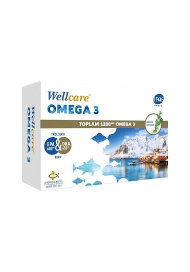 Wellcare Omega 3 Balık Yağı 1200 mg 30 Kapsül