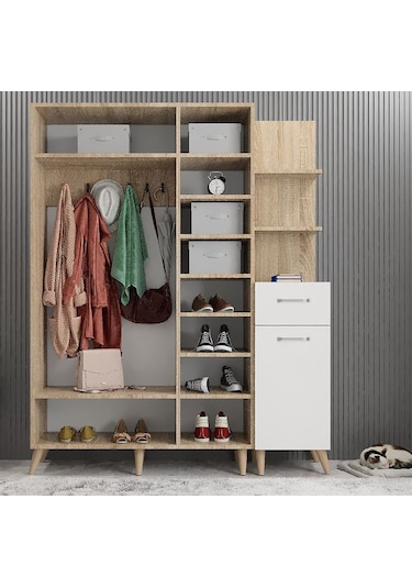 Açelya Portmanto Vestiyer Ayakkabılık Mb-180cm Montaj Dahil M3