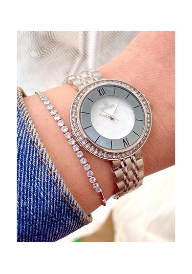 Reward Rw0329 Taşlı Kadran Çelik Kadın Kol Saat+bileklik
