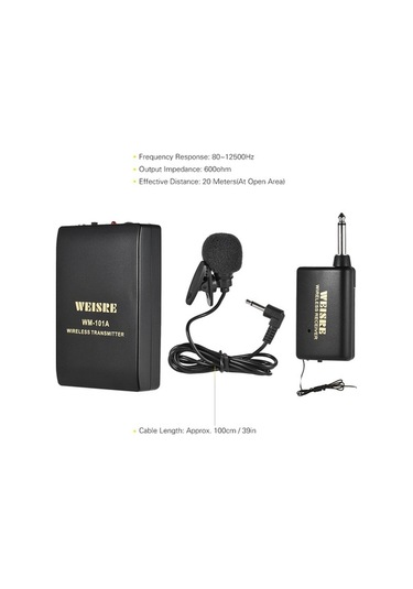 Didadodo Springsun Kablosuz Mikrofon Sistemi - Taşınabilir Lavalier Mikrofon Ve Alıcı Seti, Konferans Ve Dersler İçin, Pratik Kullanım İçin