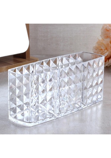 1 Adet Şeffaf Akrilik Makyaj Fırçası Tutucu Masası Kozmetik Düzenleyici Ruj Fırçası Depolama Tutucu Şeffaf