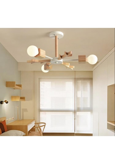 Postmodern Flake Ahşap Avize