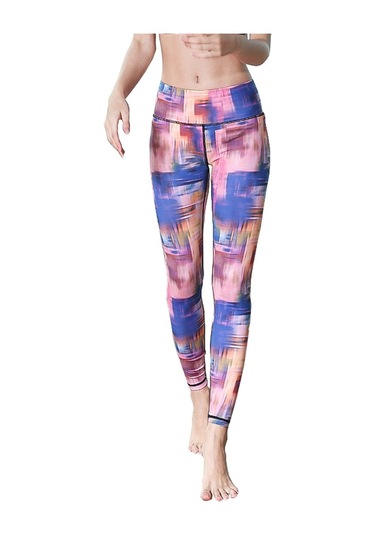 Paıyıge Yoga Pantolonu Ekose Hk20 İle Kadın Baskılı