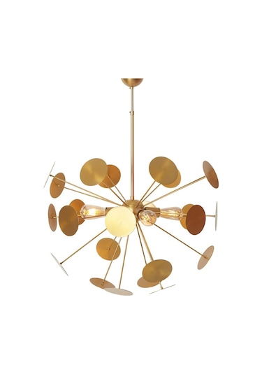 Luzarana Rosso Sarı Metal Gövde Tasarım Lüx Avize Çok Renkli