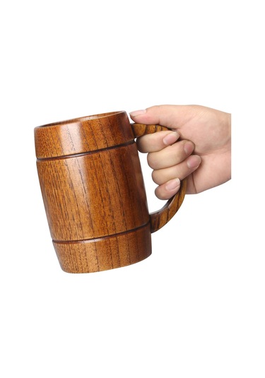 Ahşap Yaratıcı Masif Ahşap Damlama Önleyici Ve Haşlanmaya Karşı Dayanıklı Çin Tarzı Bardak Ahşap Bira Kupası Ahşap Retro Su Bardağı