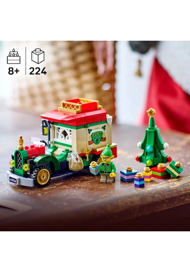 LEGO® Noel Baba’nın Dağıtım Kamyonu 40746 -8 Yaş ve Üzeri Çocuklar için Yılbaşı Hediyesi ve Elf Minifigürü İçeren Oyuncak Yapım Seti (224P)