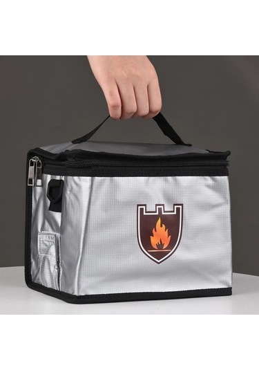 Trendooze Güvenli Lıpo Pil Depolama Çantası - Model: Güvenli Lp Gri