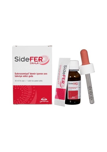 Sidefer Damla Takviye Edici Gıda 30 ML Şişe + 1 Adet Toz