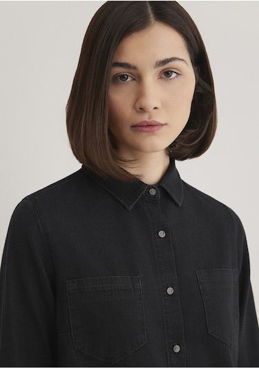 Mavi - Liz Koyu Gri Jean Elbise 130656-34926 Gri