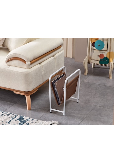 Lucıano Dergilik Beyaz Metal Taba Deri