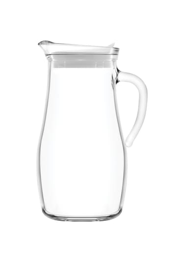 LAV Misket Cam Sürahi Tekli 1,8 L Kulplu Beyaz Plastik Kapaklı