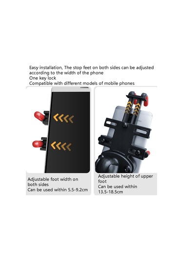 Motosiklet Metal Navigasyon Cep Telefonu Braketi, Stil: Dikiz Aynası Kurulumu Hırsızlığa Karşı Diğer