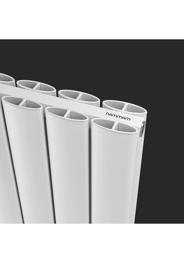 1400x475mm Lilac Dikey Beyaz Alüminyum Radyatör