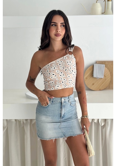 Asprin Fashion Tek Omuz Atlet Krem Krem