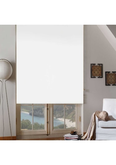 Özel İndirimli Kalın Stor Perde Beyaz Ve Krem