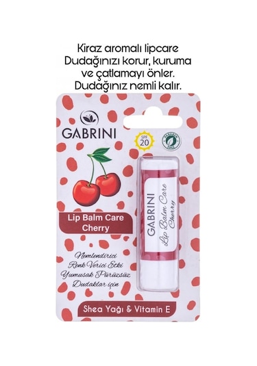 Gabrini Lip Care SPF20 Cherry Dudak Balmı