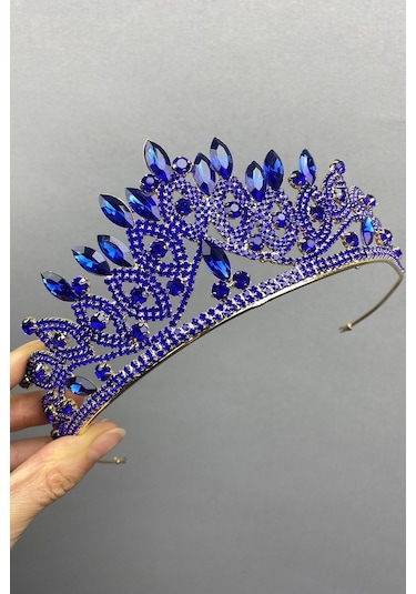 FdayAksesuar Saç Aksesuarı Lilya Gelin Kına Tacı Ve Küpe Seti FRDY31681