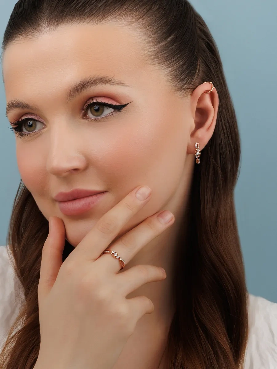 Veronika Jewelry Factory 925 Ayar Gümüş Kadın Salon Yüzük 420753970 Altın