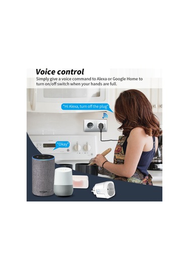 Tenfowee Akıllı Ev İçin 16a Wifi Priz, Homekit Uyumlu, 3500w Güç, Zamanlayıcı Ve Ses Kontrolü, Abs+pc Malzeme