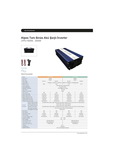 1500 Watt 12 Volt Ups Şebeke Şarjlı Tam Sinüs İnverter