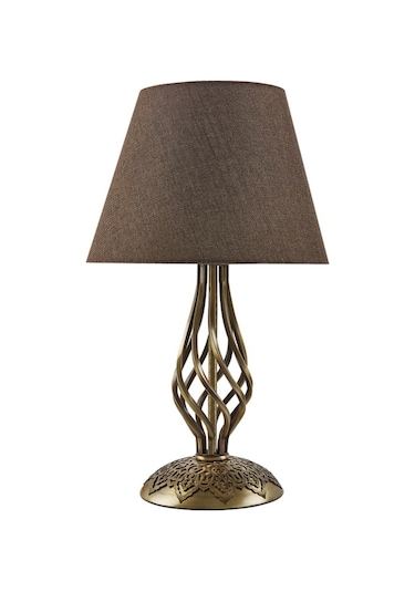 Bronz Eskitme Abajur Kahve Başlık Diğer