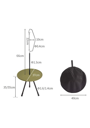 Homyl Bahçe Piknik Partisi Için Kamp Masası Standlı-yeşil Standlı Yeşil
