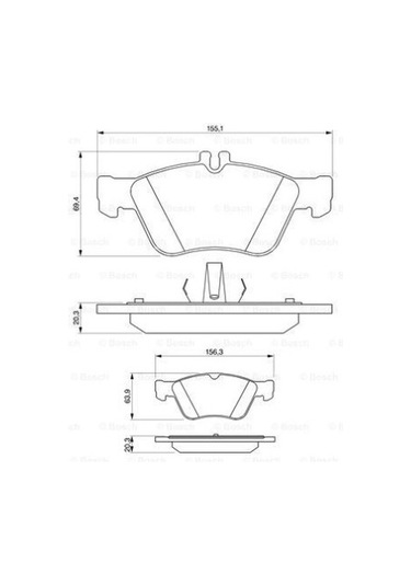 Mercedes E Serisi 211 E320 3.2 2003-2005 Bosch Ön Balata