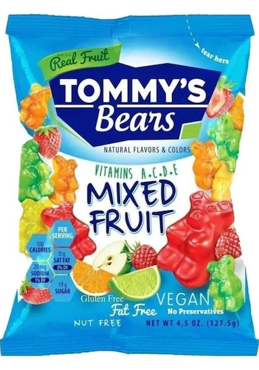 Tommy's Bears Candy Break Mixed Fruit Jelibon 128 G