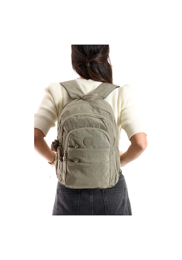 Ultra Hafif Çok Cepli Orta Boy Sırt Çantası Unisex Vizon Model: 571-4c Vizon