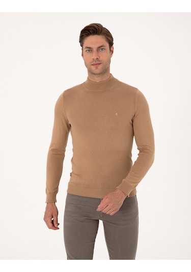 Pierre Cardin Erkek Camel Kazak /triko 50314176-vr015 CAMEL