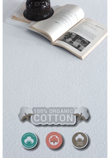 Limon Soft Pamuklu Fitted  Su Sıvı Geçirmez Yatak Koruyucu Alez Beyaz