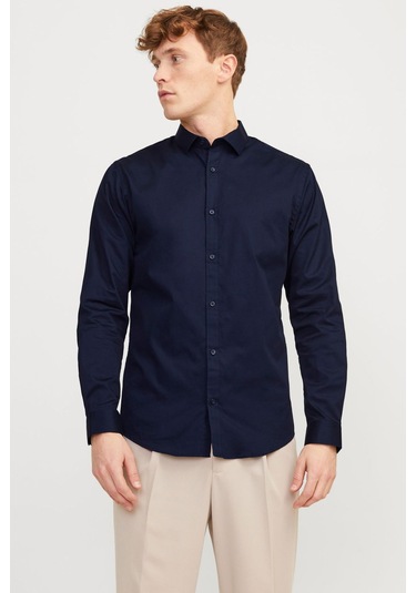 Jack & Jones Slim Fit Erkek Gömlek Lacivert
