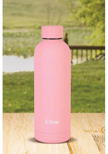 Kiwi Çift Katmanlı Paslanmaz Çelik Termos Pembe 500 Ml Kt-8689
