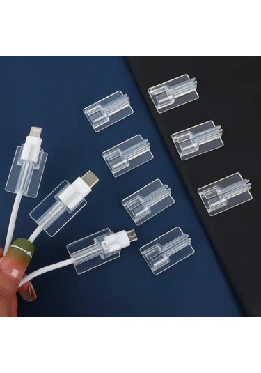 Şeffaf Silikon Kablo Koruyucu Renkli