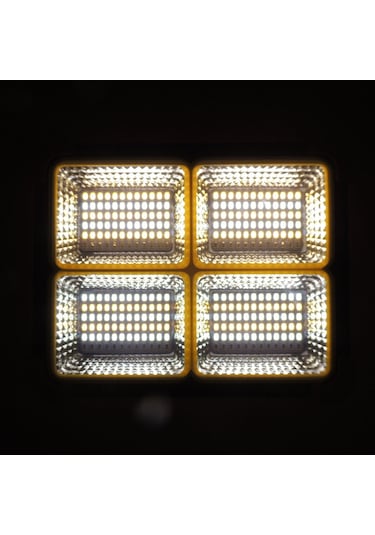 Güneş Enerjili İkaz Lambalı Portatif Led Projektör 100 Watt