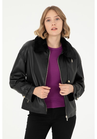 U.s. Polo Assn. Kadın Siyah Deri Mont-kaban 50297228-001 001sıyah U.s. Polo Assn. Kadın Siyah Deri Mont-kaban 50297228-001 001sıyah