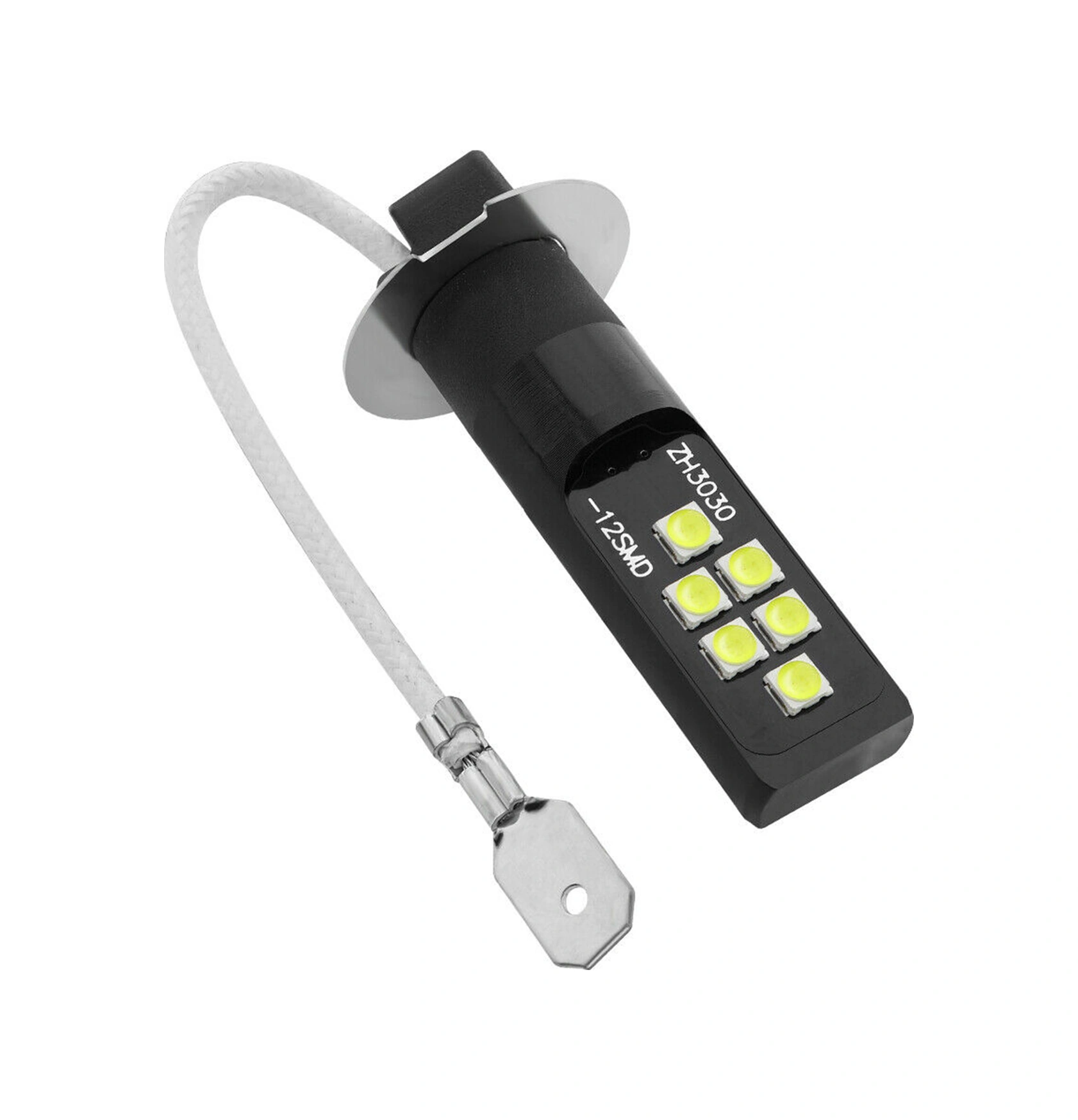 Dofolink H3 Tipi 12 Led 6000-6500k Beyaz Işık Araba Fari Ampülü, 12v Dc, 50.000+ Saat Ömür, 2 Adet Paket