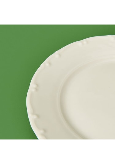 Tulu Porselen Liana Tatlı Tabağı - Krem - 19 Cm Krem