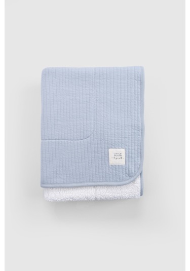 Wellsoftlu Kapitone Mavi Bebek Battaniyesi 80x100 CM Mavi