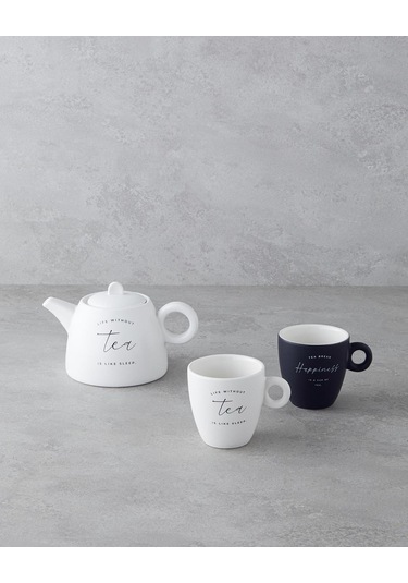 English Home Tea Time Demlik 600 Ml Beyaz Çok Renkli